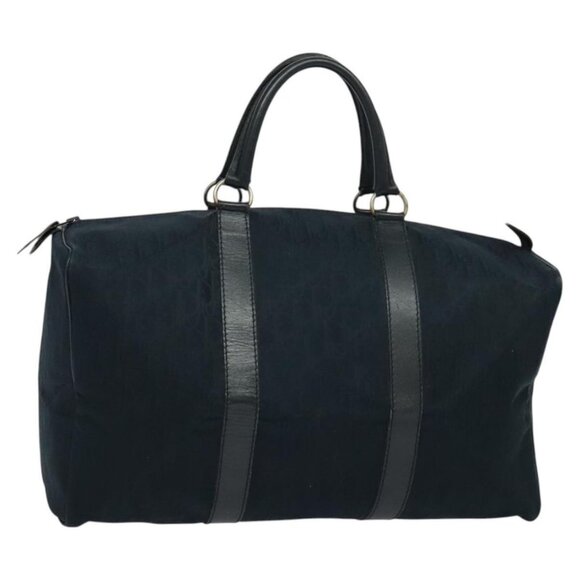 Christian Dior Trotter Canvas Boston Bag Navy Auth 119447 - Picture 1 of 16
